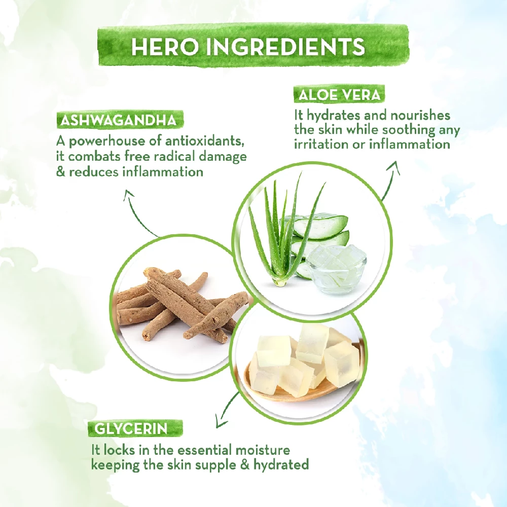 Aloe Vera Gel Face Moisturizer with Aloe Vera & Ashwagandha for a Youthful Glow, 15g-4.webp